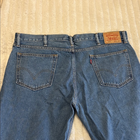 Levi’s 505 Men's Straight Fit Blue Jeans - Picture 9 of 14
